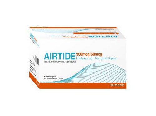 Airtide 50 mcg/500 mcg İnhalasyon İçin Toz İçeren Kapsül