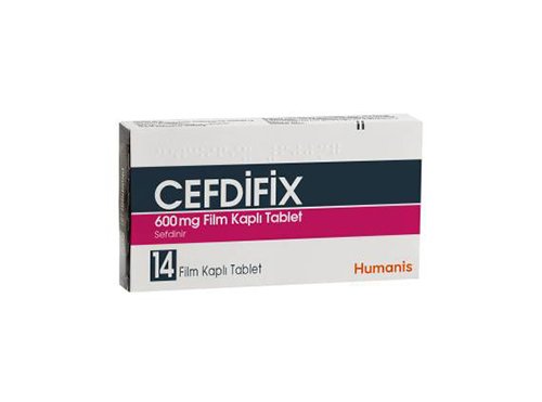 Cefdifix 600 mg film kaplı tablet 14