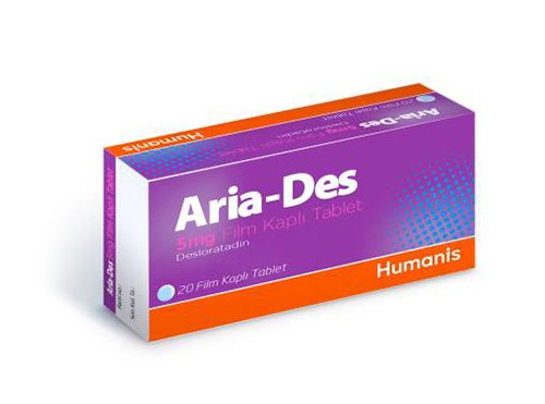 Aria-Des 5 Mg 20 adet Film Kaplı Tablet